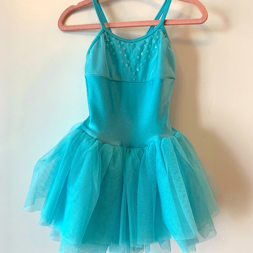 blue dance leotard